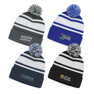 Commodore Beanie With Pom Pom - Bulk Quantities x 25, x 50, x 100