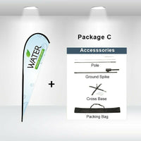 Load image into Gallery viewer, Custom Printed 2.1M Teardrop Banner Flying Banner Spike Base Cross Base Options