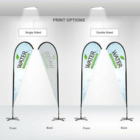 Load image into Gallery viewer, Custom Printed 2.1M Teardrop Banner Flying Banner Spike Base Cross Base Options