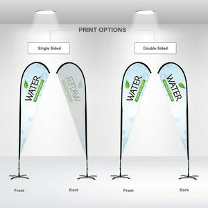 Custom Printed 2.1M Teardrop Banner Flying Banner Spike Base Cross Base Options