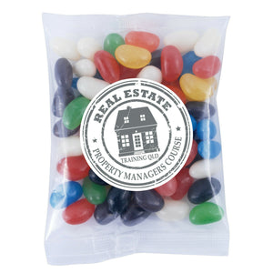 Mini Jelly Beans Party Fillers in 50 Gram Cello Bags 50, 100, 250, 500 Bulk lots