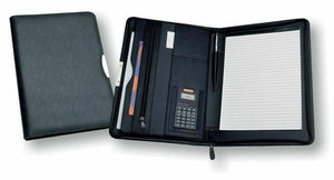 A4 Portfolio Koskin Leather Look Zippered Compendium fast del Aust wide