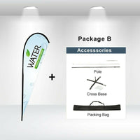 Load image into Gallery viewer, Custom Printed 2.1M Teardrop Banner Flying Banner Spike Base Cross Base Options