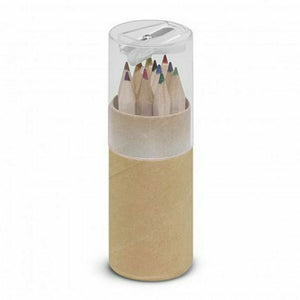 12 assorted half size sharpened coloured pencils Bulk Lot 100, 250 or 500 units