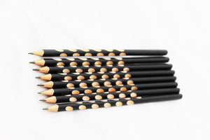 HB Pencils 100 - 1000  Black Groove Grip Bulk Wholesale Pencils Triangle Shape