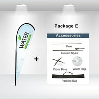 Load image into Gallery viewer, Custom Printed 2.1M Teardrop Banner Flying Banner Spike Base Cross Base Options