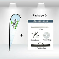 Load image into Gallery viewer, Custom Printed 2.1M Teardrop Banner Flying Banner Spike Base Cross Base Options