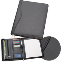 Load image into Gallery viewer, &quot;The Premier&quot; A4 Zippered Compendium with Bonus Metal Pen