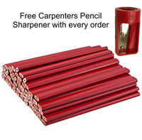 Load image into Gallery viewer, Red Carpenters pencils buy in Bulk &amp; Save 12, 18, 48, 144, 288, 576 or 1440 units