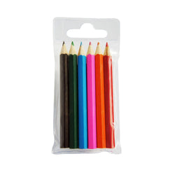 6 pack half size sharpened colouring in pencils Bulk Lot 100, 250, 500 or 1000 -